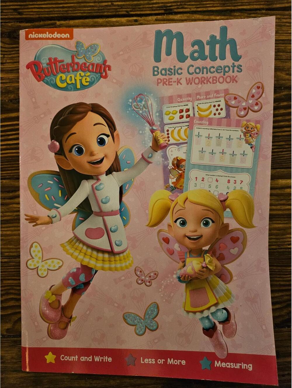 NEW Nickelodeon Butterbean's Cafe Pre-K math basic concepts book